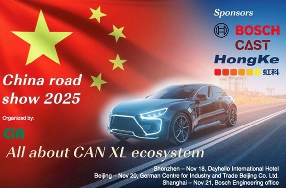 The C&S Group GmbH is presenting itself along with leading companies in the automotive industry at the CiA CAN XL Roadshow in China